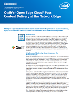 Qwilt-Intel Solution Brief